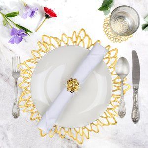 Brand New The Eclectic Home 24 Piece Placemat, Coaster, Napkin & Napkin Ring Set